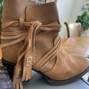 Miss Macie Fringe Tie Bootie - NIB